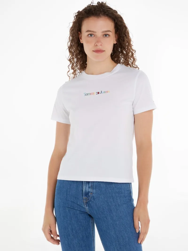 Tommy Jeans Shirts*TJW REG COLOR SERIF LINEAR SS white