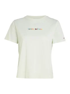 Tommy Jeans Shirts*TJW REG COLOR SERIF LINEAR SS minty