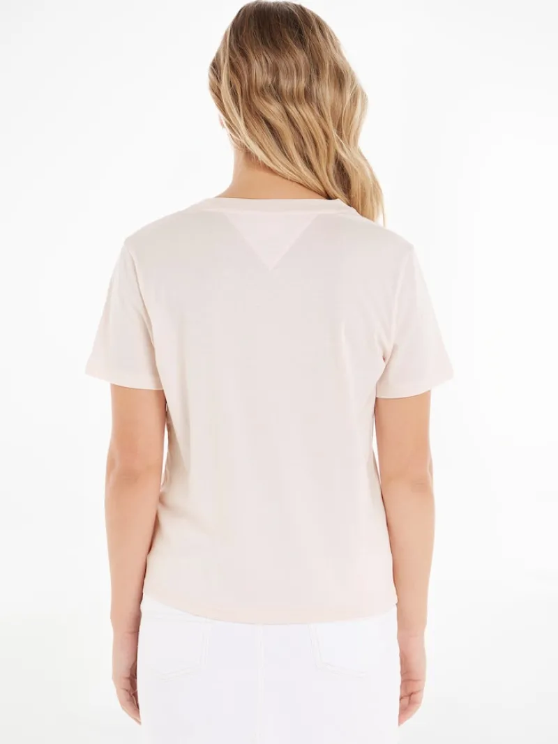 Tommy Jeans Shirts*TJW REG COLOR SERIF LINEAR SS faint pink