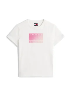 Tommy Jeans Shirts*TJW REG GRADIENT FLAG SS ecru