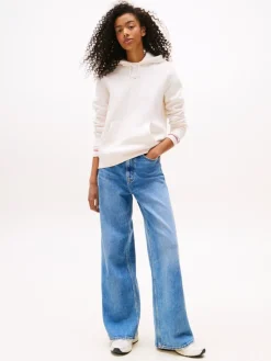 Tommy Jeans Pullover & Sweatshirts*TJW REG LINEAR HOODIE EXT ancient white