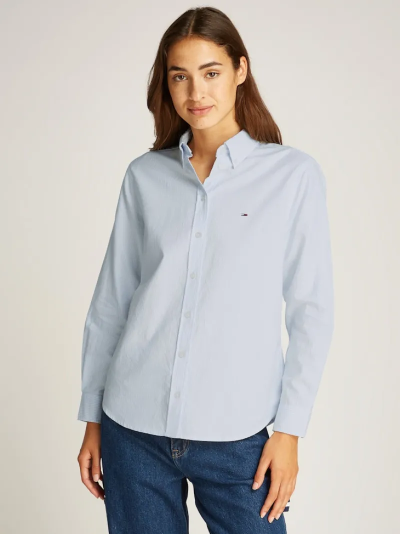 Tommy Jeans Blusen*TJW REG OXFORD SHIRT sweet blue-white stripe