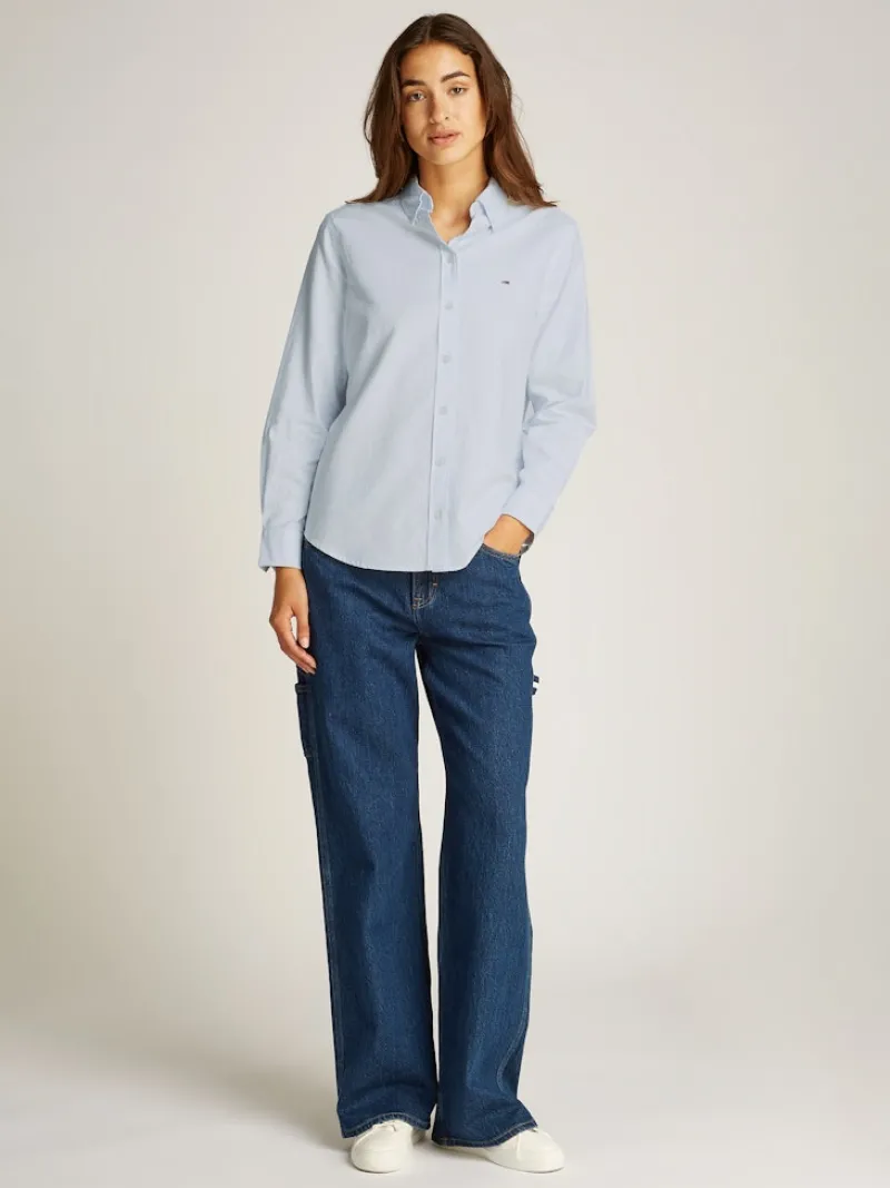 Tommy Jeans Blusen*TJW REG OXFORD SHIRT sweet blue-white stripe