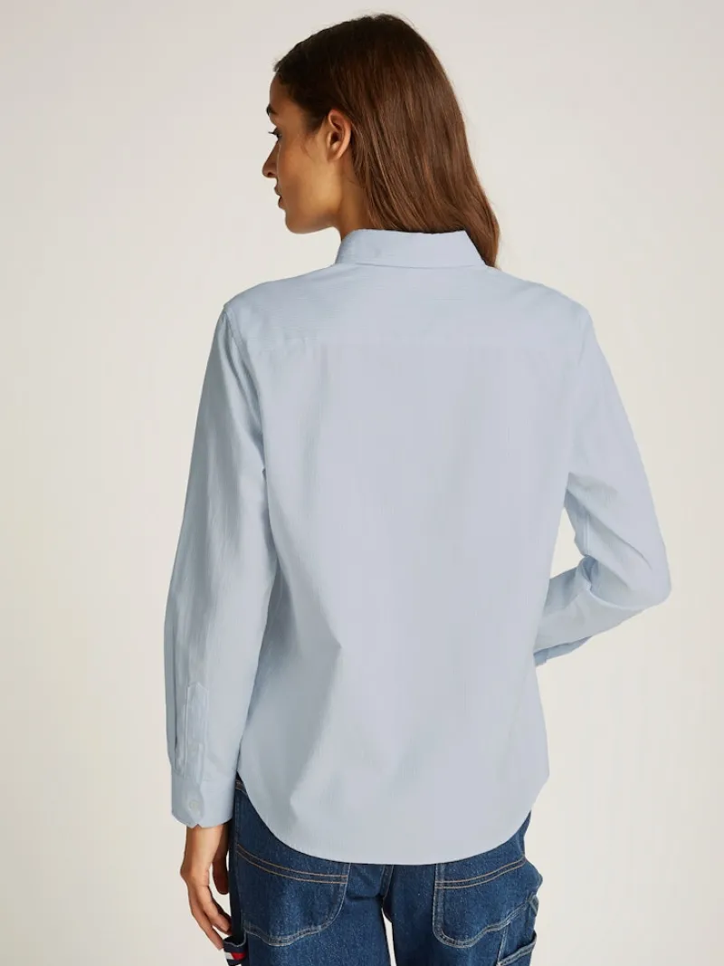 Tommy Jeans Blusen*TJW REG OXFORD SHIRT sweet blue-white stripe
