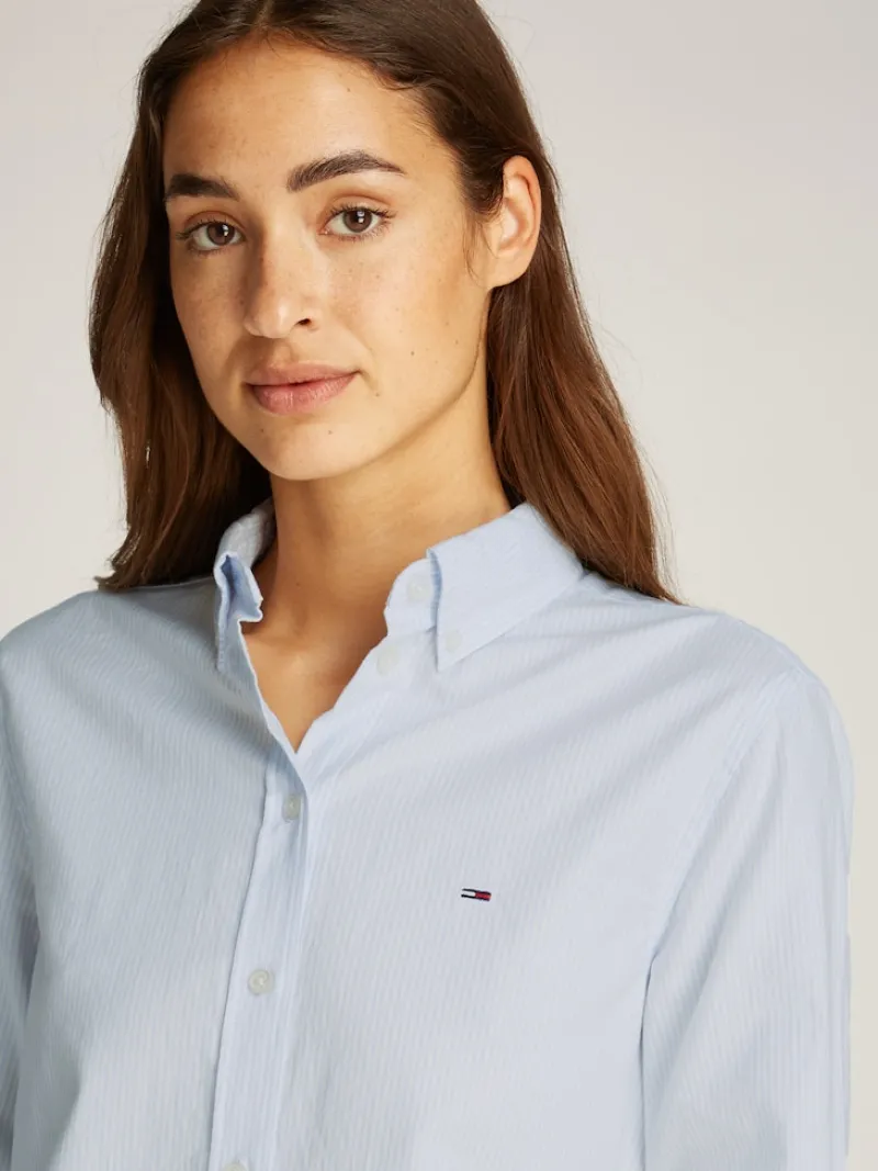Tommy Jeans Blusen*TJW REG OXFORD SHIRT sweet blue-white stripe