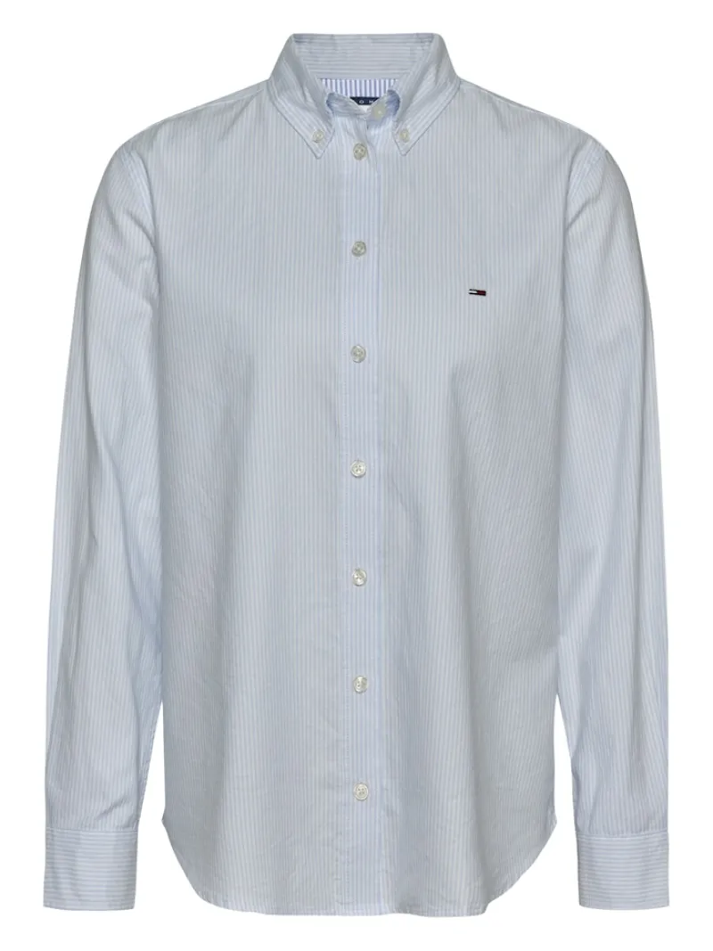 Tommy Jeans Blusen*TJW REG OXFORD SHIRT sweet blue-white stripe