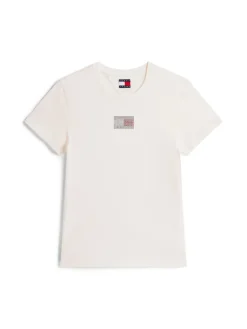 Tommy Jeans Shirts*TJW REG PARTY FLAG TEE EXT ancient white