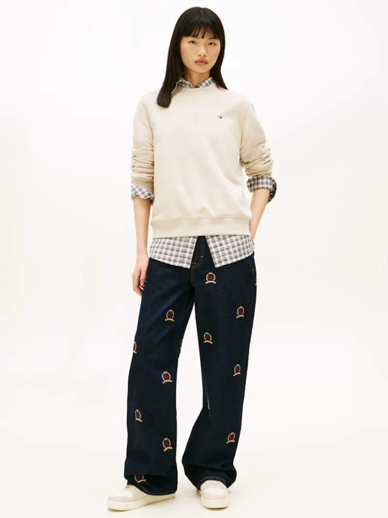 Tommy Jeans Pullover & Sweatshirts*TJW REG S FLAG CREW gulf sand