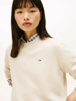 Tommy Jeans Pullover & Sweatshirts*TJW REG S FLAG CREW gulf sand