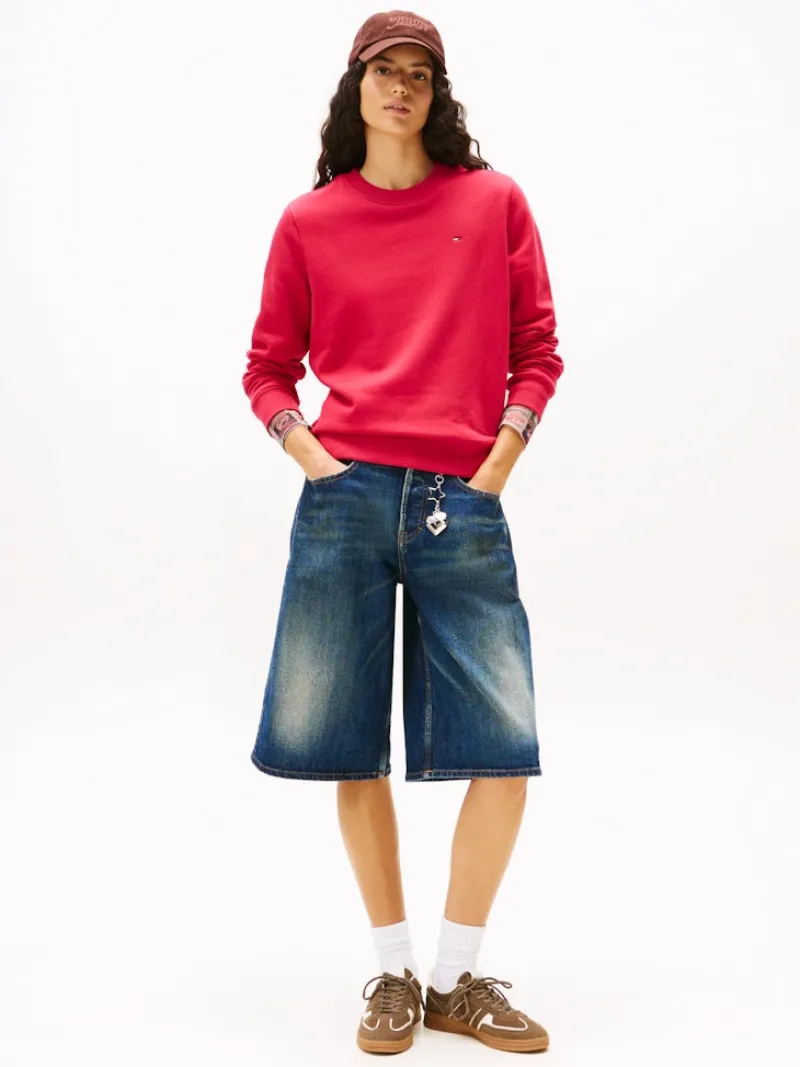 Tommy Jeans Pullover & Sweatshirts*TJW REG S FLAG CREW ruby rhubarb