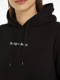 Tommy Jeans Pullover & Sweatshirts*TJW REG SERIF LINEAR HOODIE Black