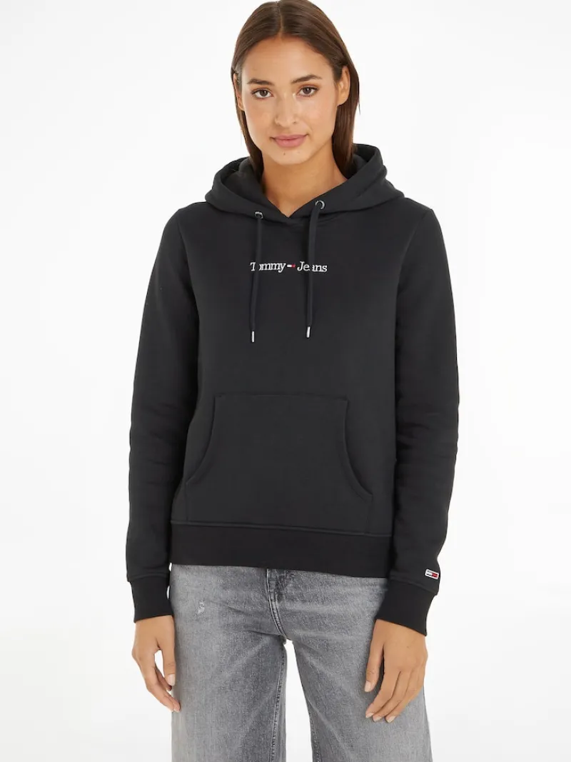 Tommy Jeans Pullover & Sweatshirts*TJW REG SERIF LINEAR HOODIE Black