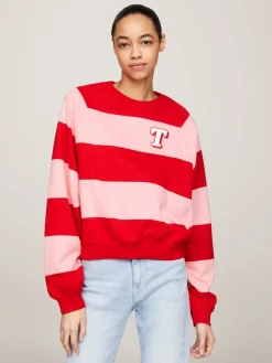 Tommy Jeans Pullover & Sweatshirts*TJW RLX LETTERMAN STRP CREW EXT tickled pink - multi
