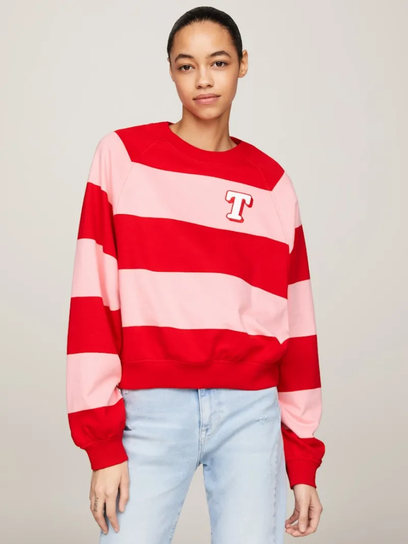 Tommy Jeans Pullover & Sweatshirts*TJW RLX LETTERMAN STRP CREW EXT tickled pink - multi