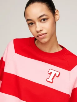 Tommy Jeans Pullover & Sweatshirts*TJW RLX LETTERMAN STRP CREW EXT tickled pink - multi