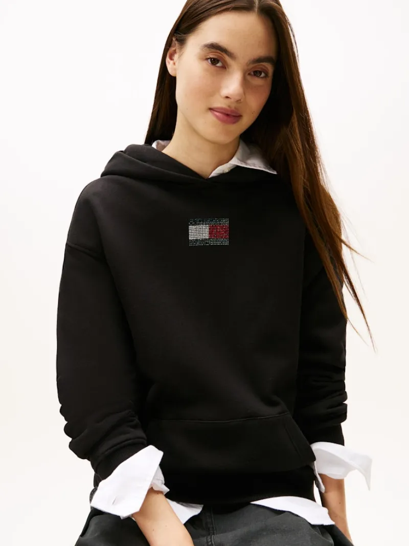 Tommy Jeans Pullover & Sweatshirts*TJW RLX PARTY FLAG HOODIE EXT Black
