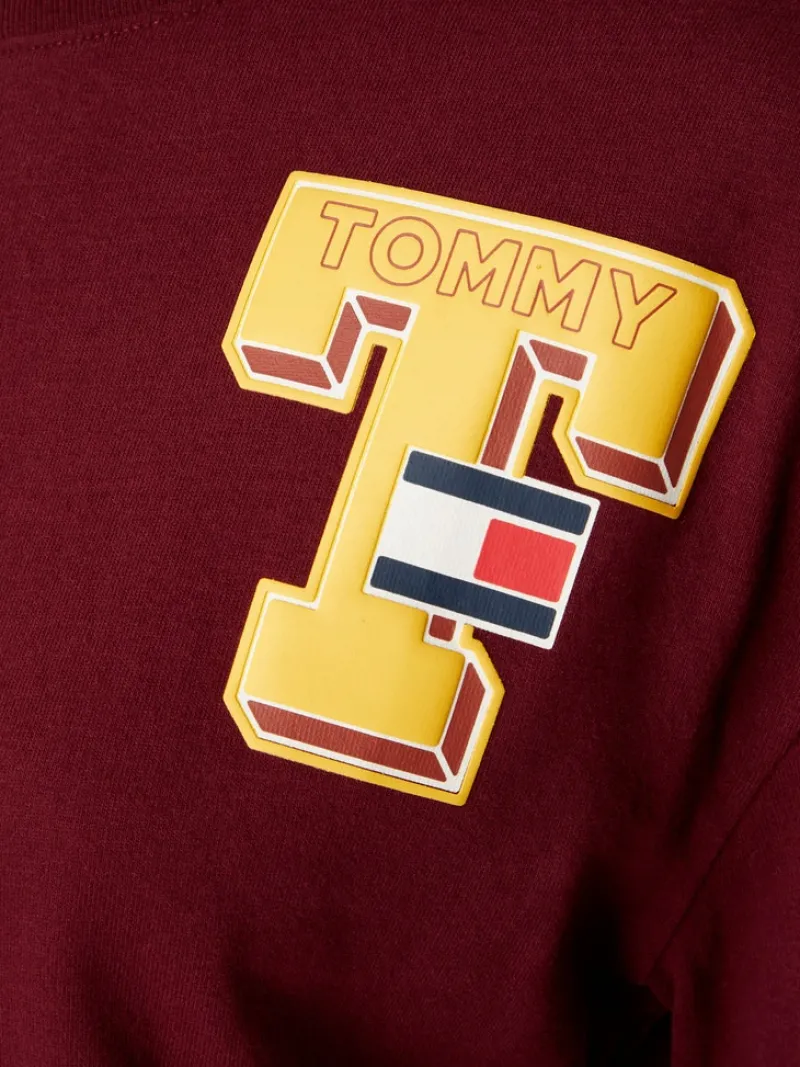 Tommy Jeans Shirts*TJW RLXD CROP COLLEGIATE T LS deep rouge