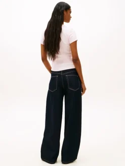 Tommy Jeans Shirts*TJW SLIM ESSENTIAL RIB SS EXT light pink