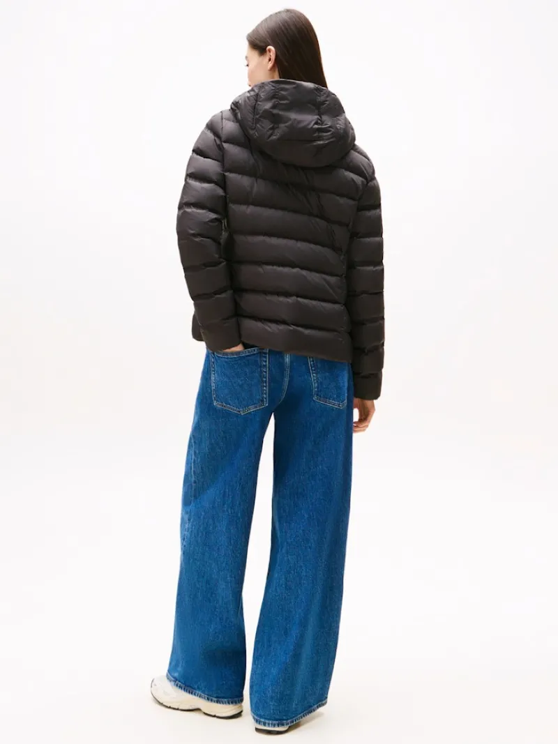 Tommy Jeans Jacken*TJW SLIM HOOD PRNT DOWN JCKT EXT Black