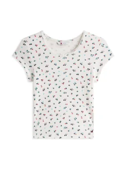 Tommy Jeans Shirts*TJW SLIM SH SS pointelle aop