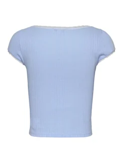 Tommy Jeans Shirts*TJW SLIM SH POINTELLE SS TEE EXT sweet blue