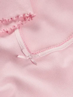 Tommy Jeans Shirts*TJW SLIM VNECK GMD RIB SS precious pink