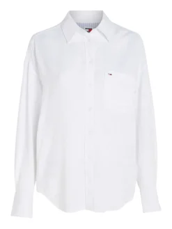 Tommy Jeans Blusen*TJW SP OVR LINEN SHIRT white