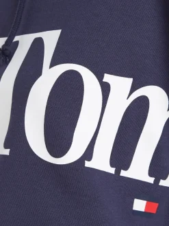 Tommy Jeans Pullover & Sweatshirts*TJW SUPER CROP BOLD TOMMY HOODIE twilight navy