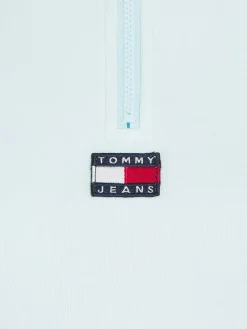 Tommy Jeans Shirts*TJW XS BADGE 1/4 ZIP MOCKNECK shimmering blue