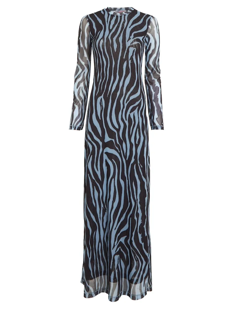 Tommy Jeans Kleider*TJW ZEBRA MAXI KNIT DRESS zebra aop