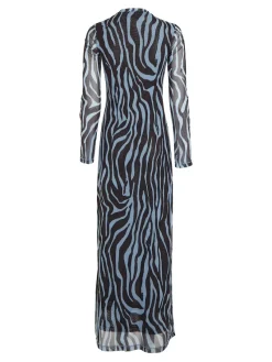 Tommy Jeans Kleider*TJW ZEBRA MAXI KNIT DRESS zebra aop