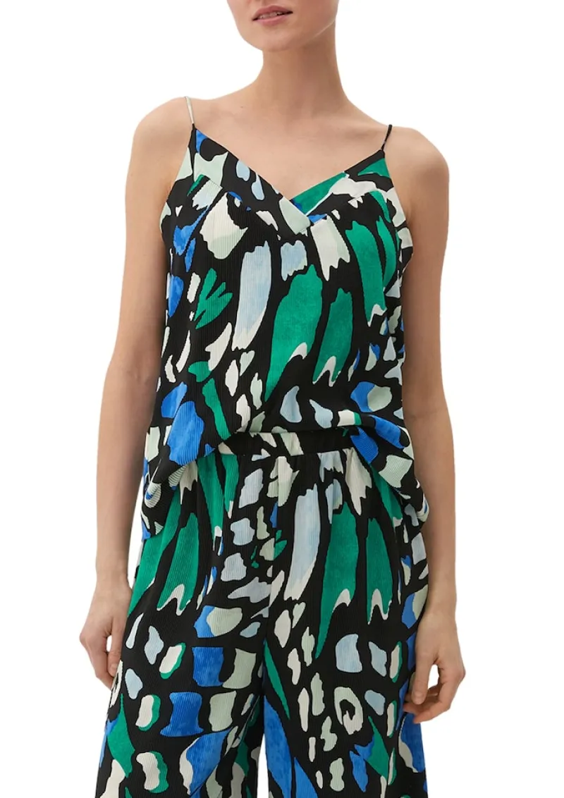 s.Oliver Shirts*Top mit Plissée-Struktur schwarz2