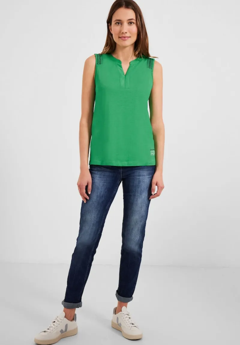 Cecil Shirts*Top mit Smockdetails fresh green