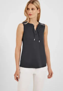 Cecil Shirts*Top mit Stickereidetail carbon grey