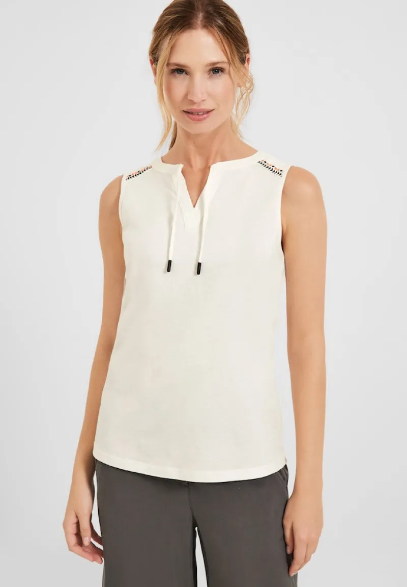 Cecil Shirts*Top mit Stickereidetail vanilla white