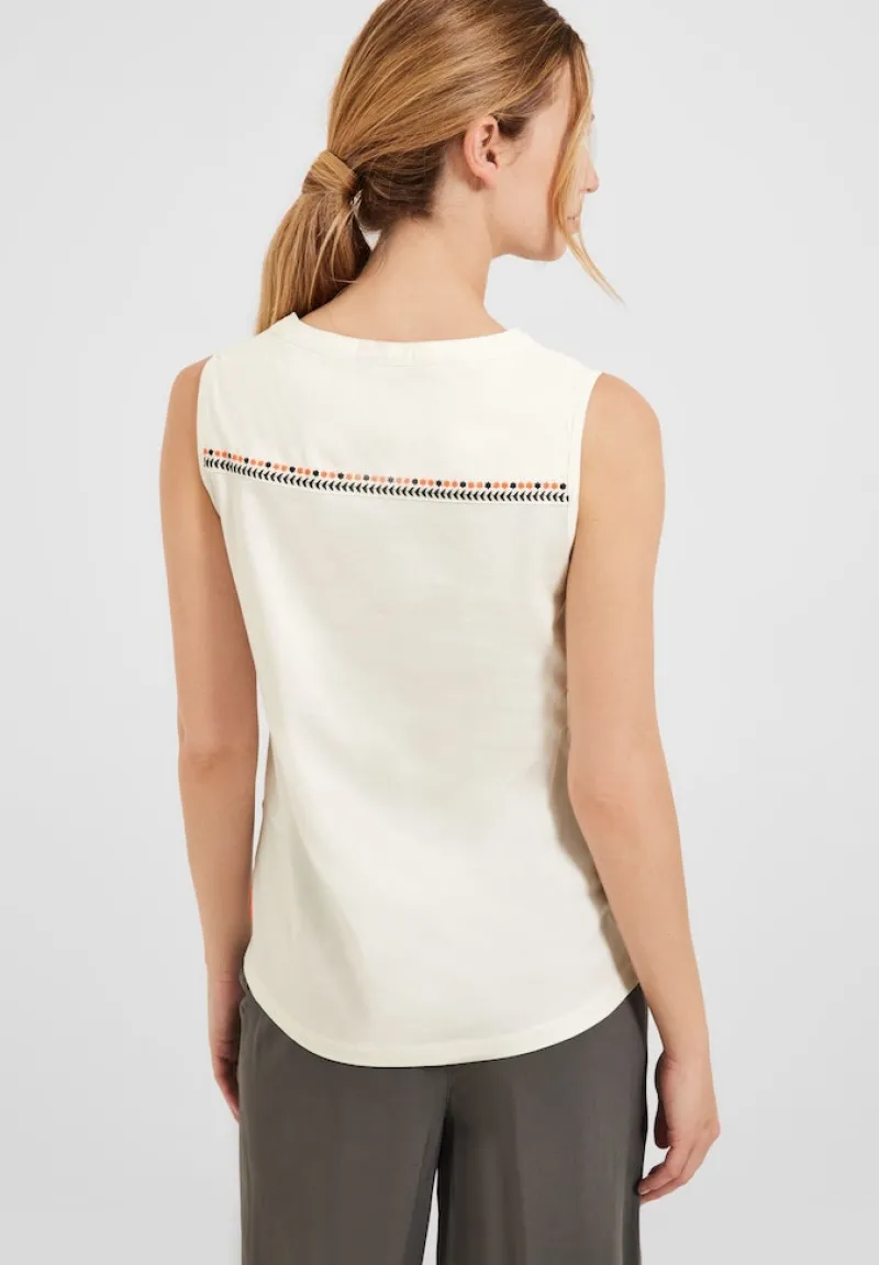 Cecil Shirts*Top mit Stickereidetail vanilla white