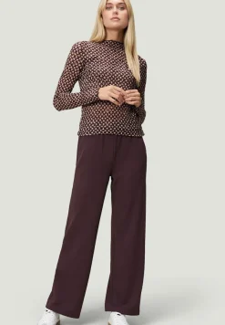 Zero Shirts*transparentes Shirt mit Stehkragen blackcamel