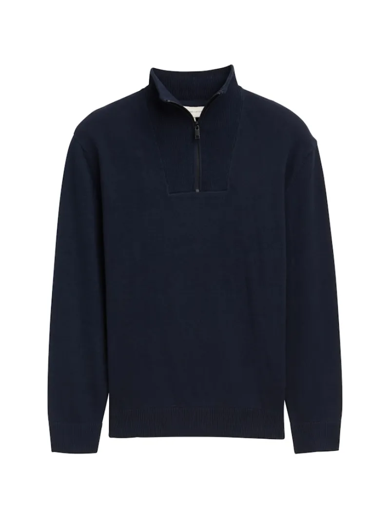 Tom Tailor Denim Pullover & Sweatshirts*Troyer Strickpullover aus Baumwolle sky captain blue