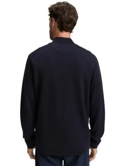 Tom Tailor Pullover & Sweatshirts|Big Boys*Troyer Strickpullover mit Logo-Stickerei knitted navy melange