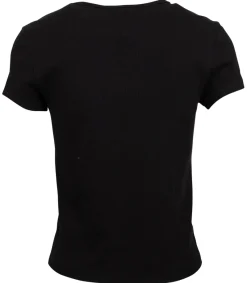 Tommy Jeans Shirts*T-Shirt Baby Rib Center Badge Schwarz