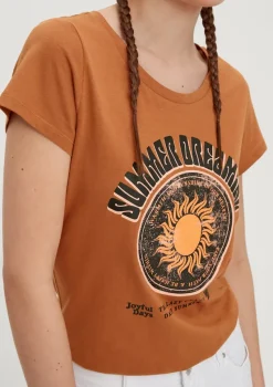 QS Shirts*T-Shirt Braun