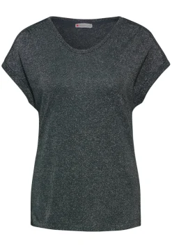 Street One Shirts*T-Shirt im Glanz-Look hunter green