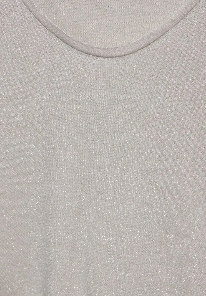 Street One Shirts*T-Shirt im Glanz-Look smooth sand beige