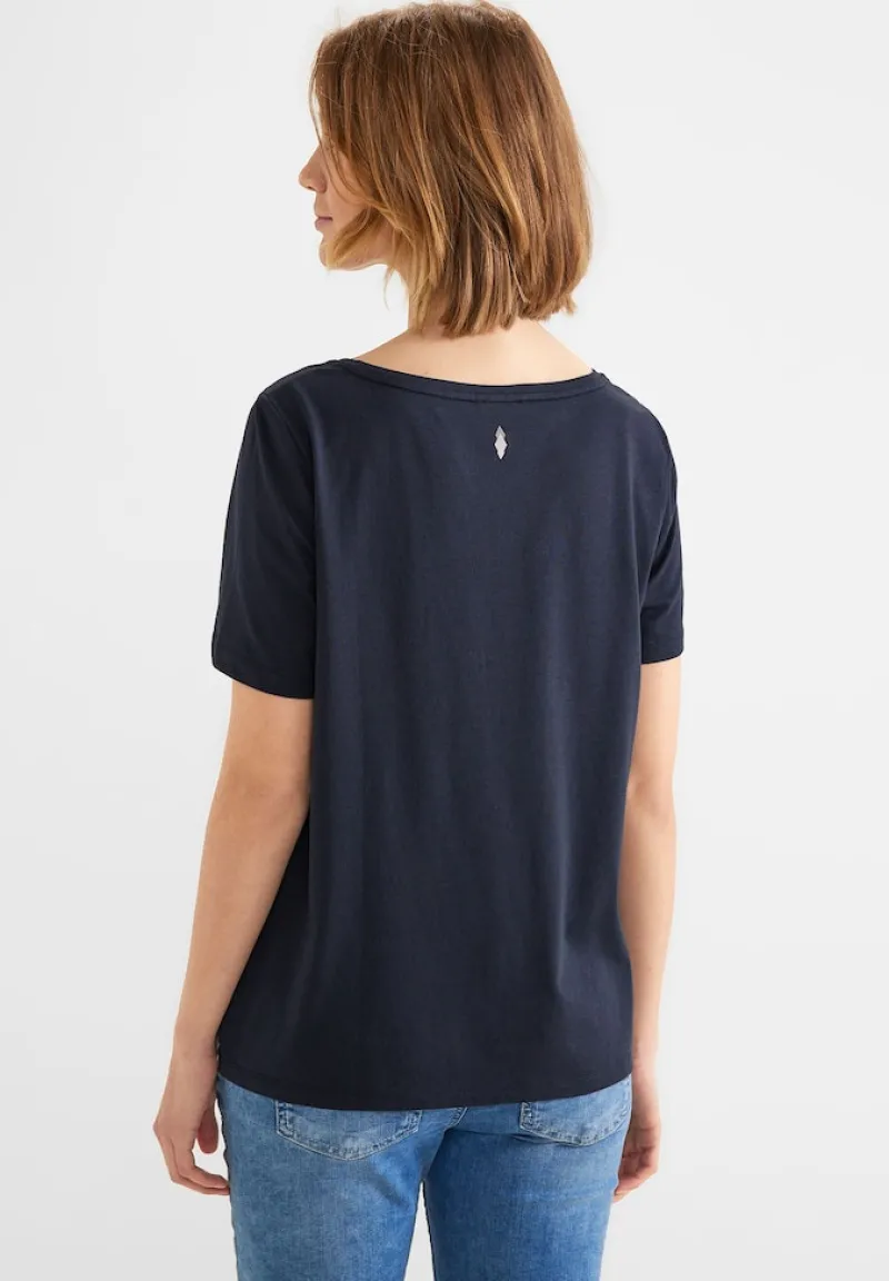 Street One Shirts*T-Shirt im Materialmix deep blue