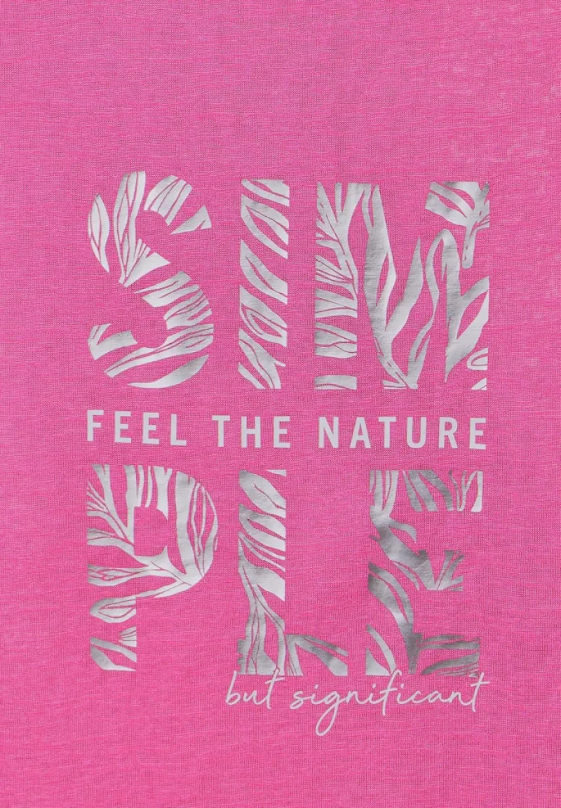 Cecil Shirts*T-Shirt in Leinenoptik bloomy pink