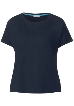 Street One Shirts*T-Shirt in Unifarbe deep blue