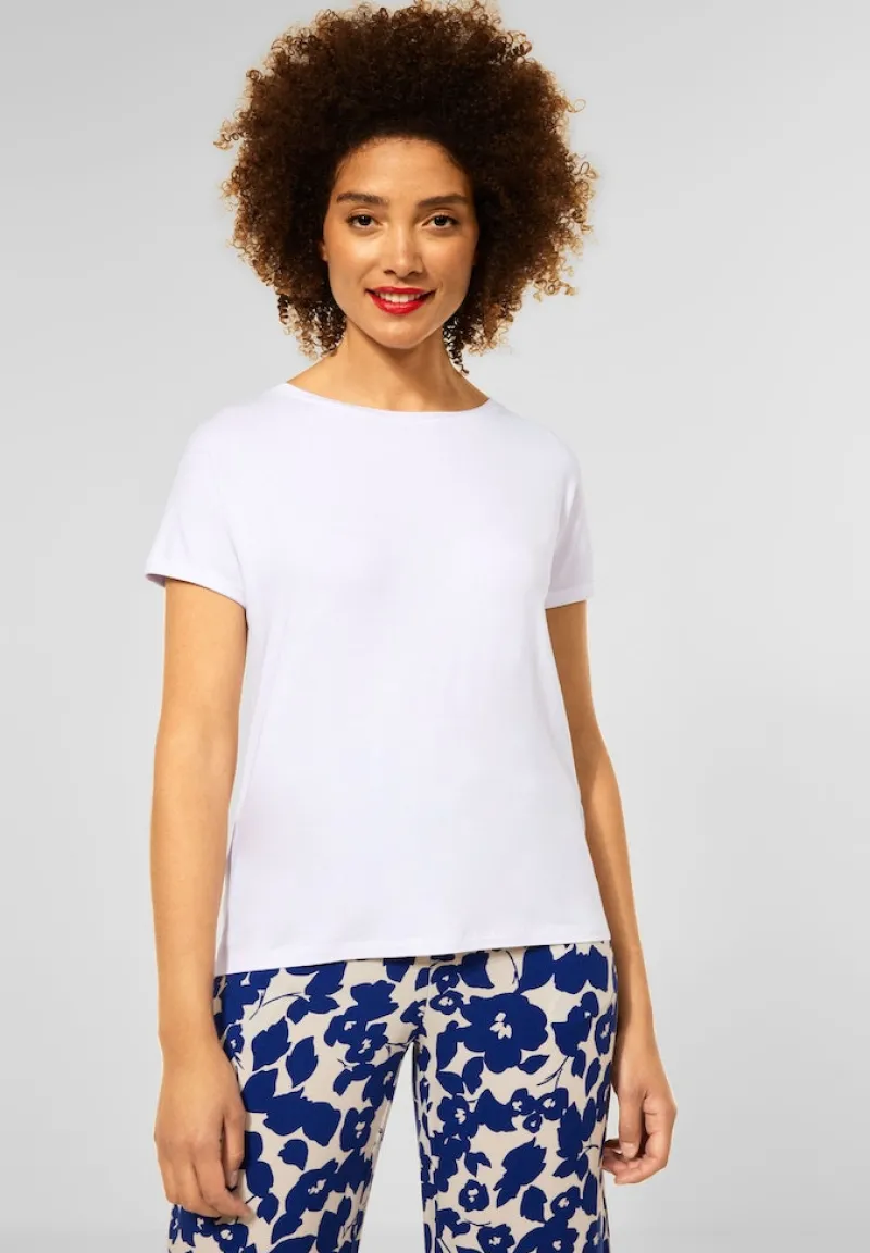 Street One Shirts*T-Shirt in Unifarbe white