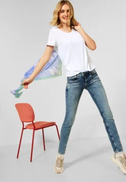 Street One Shirts*T-Shirt in Unifarbe white