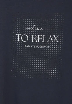 Street One Shirts*T-Shirt mit Artwork night sky blue