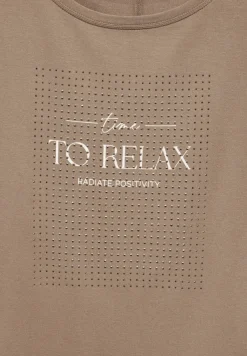 Street One Shirts*T-Shirt mit Artwork rich mocha